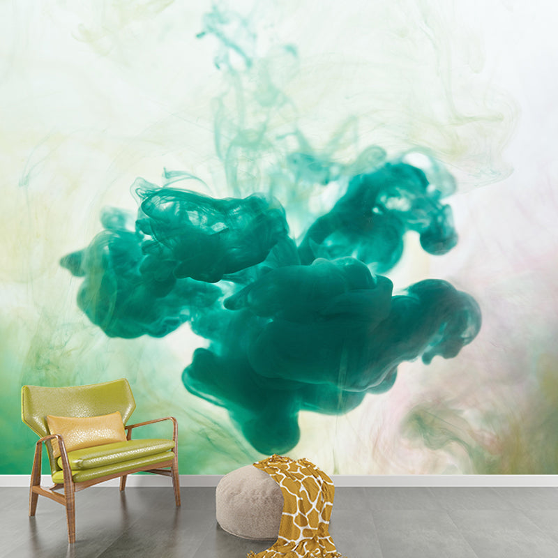 Modern Style Ink Blooming Mural Decal Novelty Mildew Resistant Abstract Wall Art