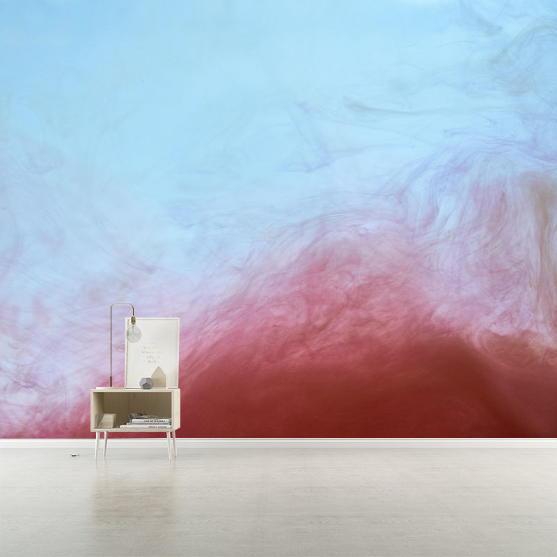 Modern Style Ink Blooming Mural Decal Novelty Mildew Resistant Abstract Wall Art