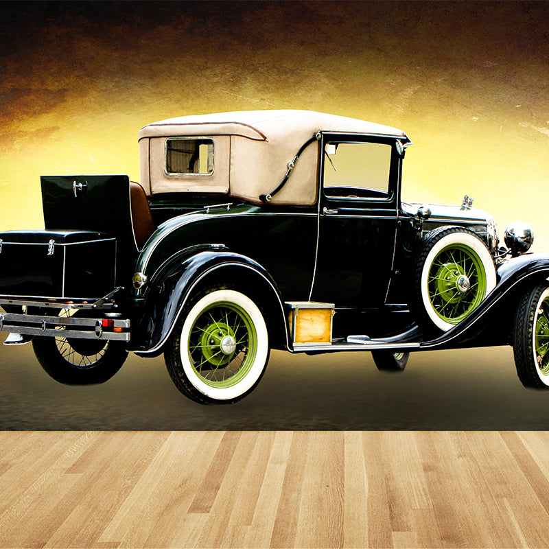 Vintage Car Wall Mural Decorative Wall Mural Stain Resistant for Home Decor