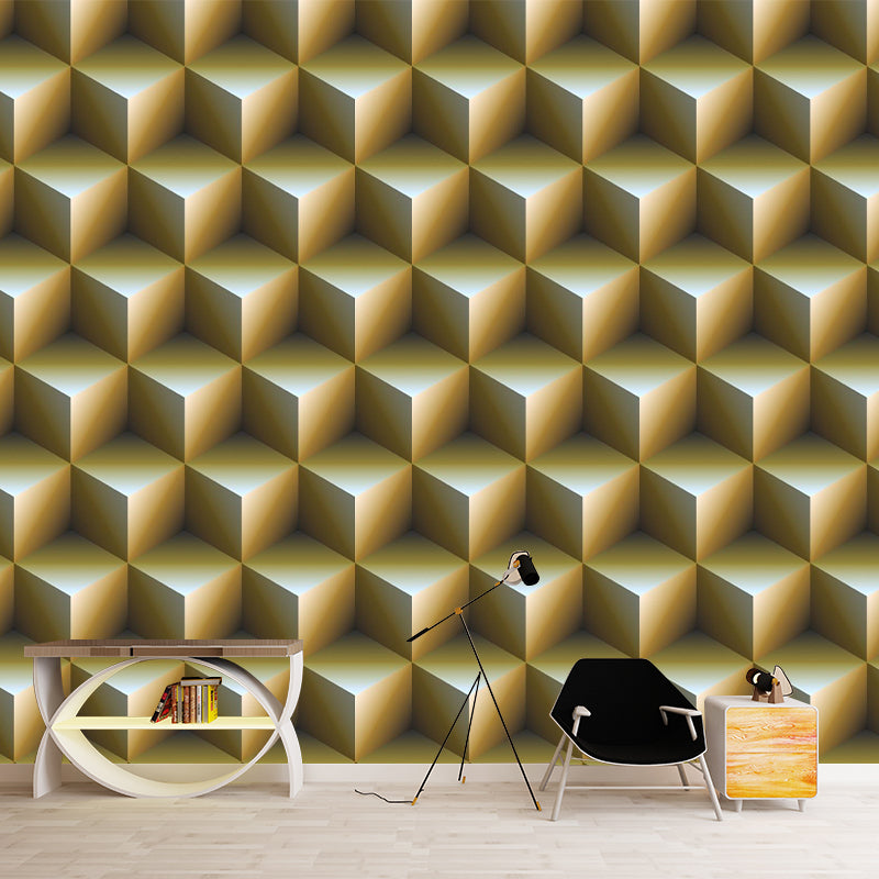 Illustration Geometric 3D Illusion Mural Eco-friendly Wallpaper for Wall Decor
