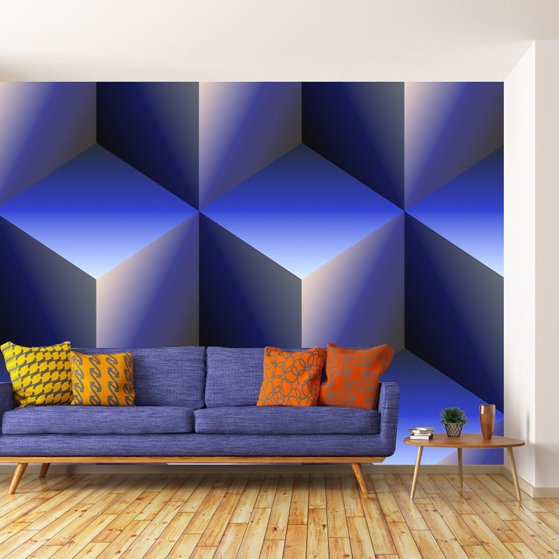 Geometric 3D Illusion Mural Wallpaper for Dining Room Wall Decor Multiple Sizes Available