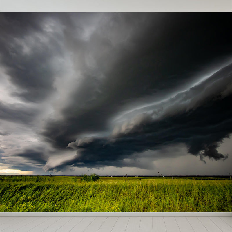 Modern Photography Wallpaper Mural with Dark Clouds Wall Covering for Living Room