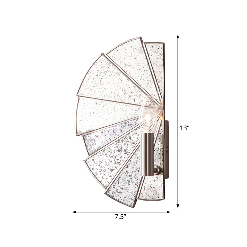 Kandelaar woonkamer muurlamp traditionele stijl metallic 1 licht zilveren sconce licht