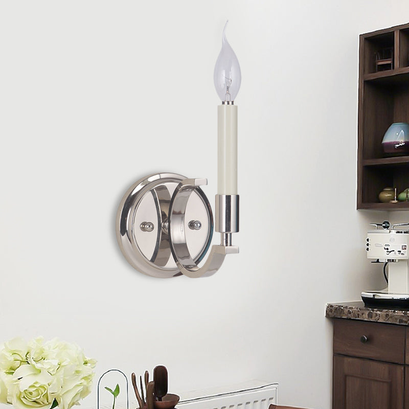 1/4 Lichter Metallic Leuchtenleuchte traditionelle silberne Kerzen-Schlafzimmer-Wandlampe