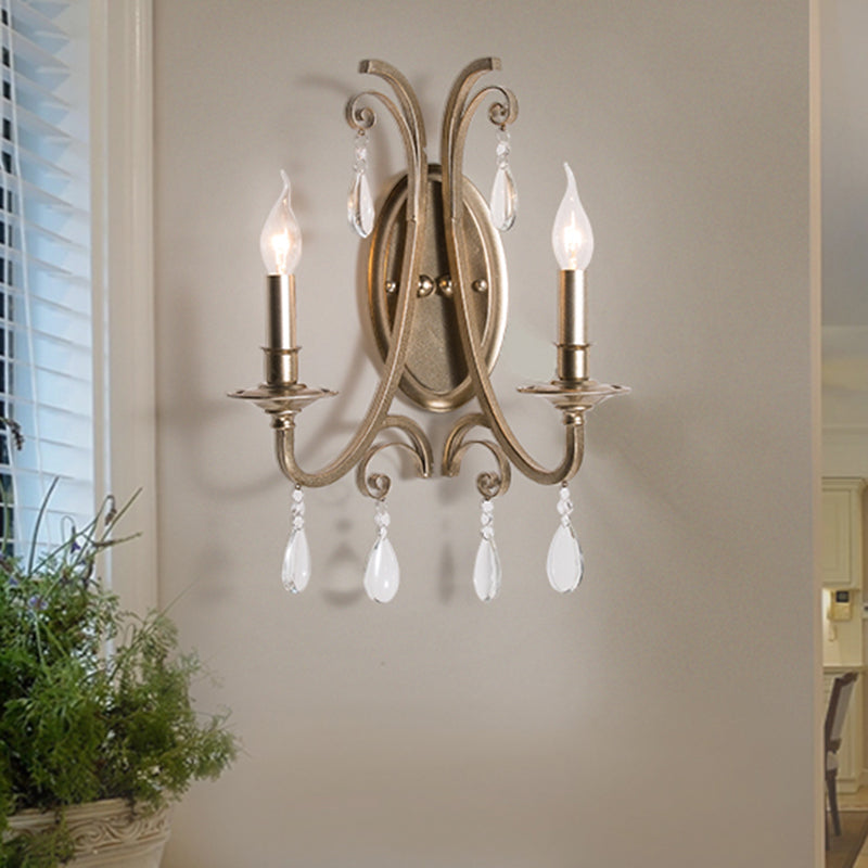 Crim-cristal en laiton conique / bougie en laiton