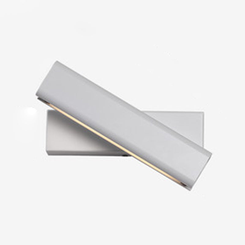 Aluminium LED Rotatable Wall Sconce in Modern Minimalist Style Wooden Wall Lamp for Bedroom