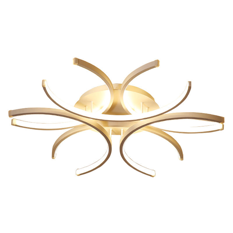 Blume Semi Flush Mount Light Acrylic Moderne Einfachheit Spülen Deckenleuchten für Wohnzimmer