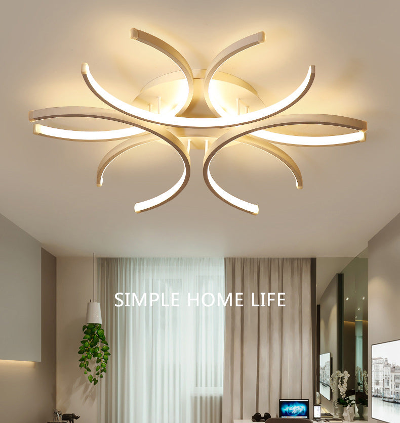 Blume Semi Flush Mount Light Acrylic Moderne Einfachheit Spülen Deckenleuchten für Wohnzimmer