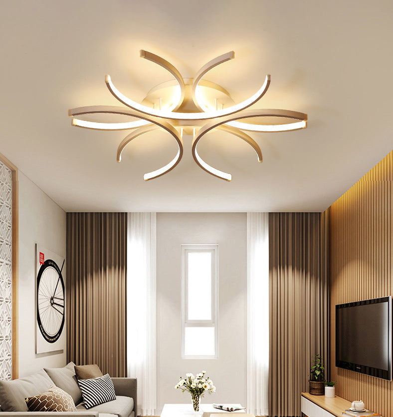 Blume Semi Flush Mount Light Acrylic Moderne Einfachheit Spülen Deckenleuchten für Wohnzimmer