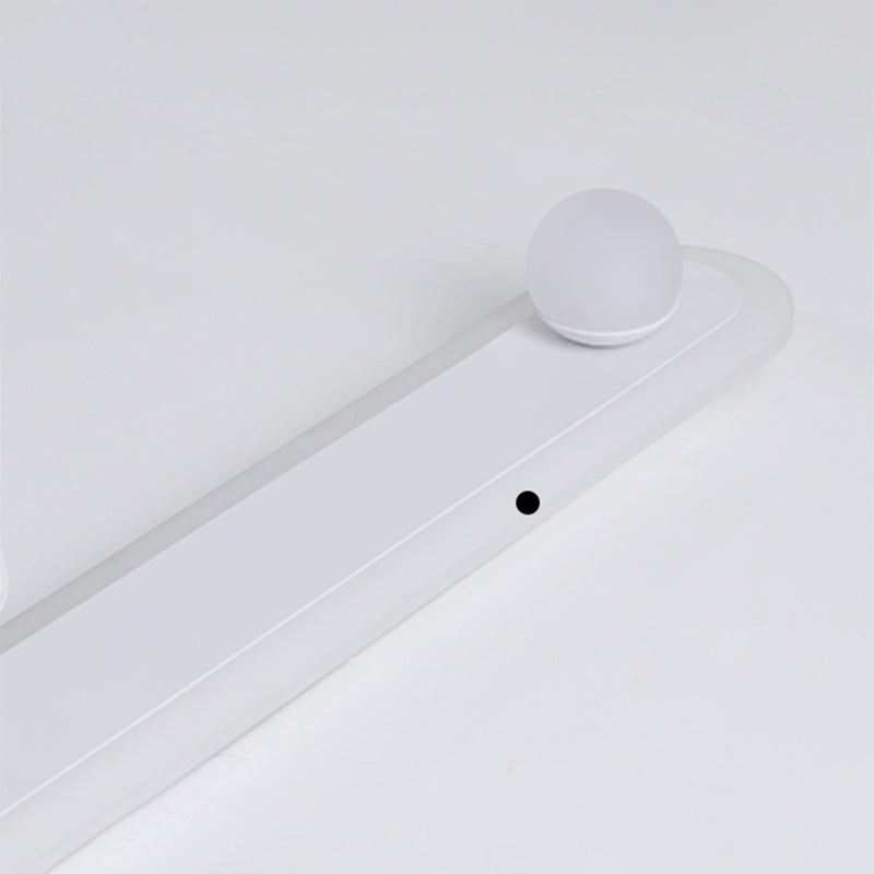 White Linear LED Track Lighting Fixtures Modern Aluminum Ceiling Light with 2 Spotlights