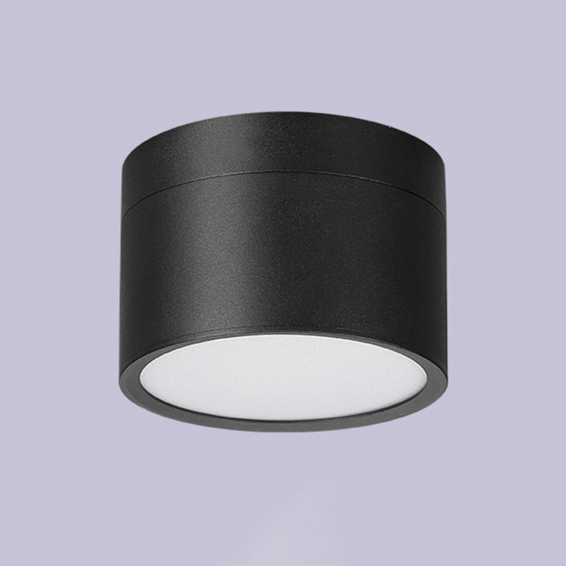 New Modern Cylinder LED Flush Light 1 Light Aluminum Ceiling Light Fixture for Hallway
