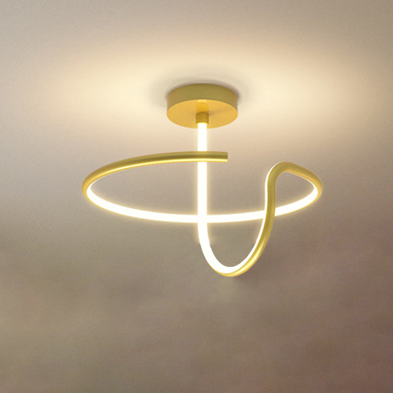 Moderno Minimalista de estilo minimalista Lineal Semi Flush Techo de techo de techo Acrílico Semi Flush Mount