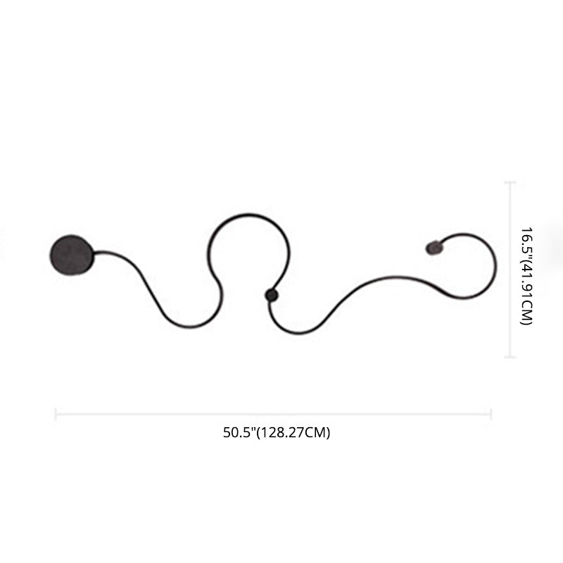 Sala de estar de cinta Sala de luz Luz de Luz de metal LED Nordic Wall Light in Black