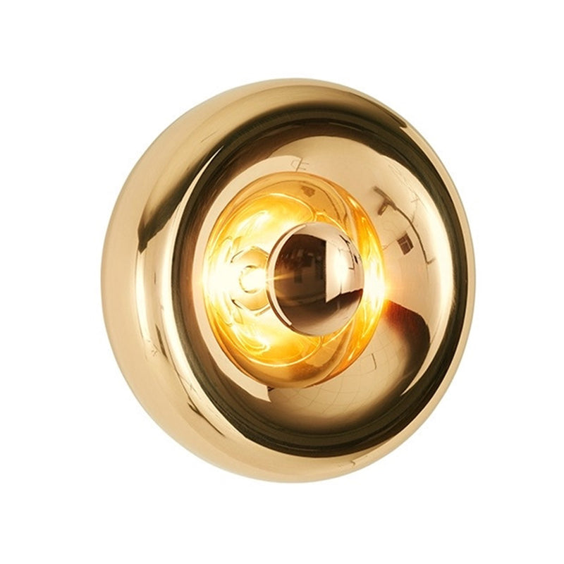 Circle Mouth-Blown Glass Wall Lamps 1-Light Contemporary Style Wall Mount Lamp