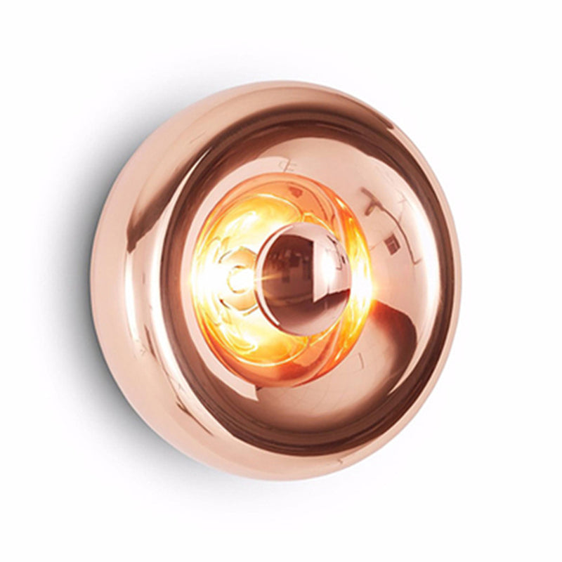 Circle Mouth-Blown Glass Wall Lamps 1-Light Contemporary Style Wall Mount Lamp