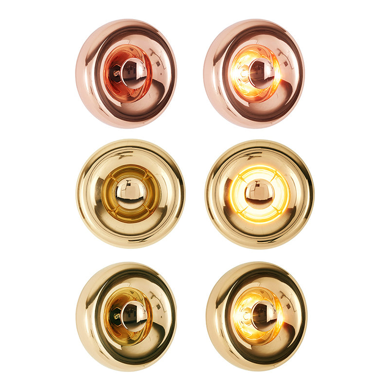 Circle Mouth-Blown Glass Wall Lamps 1-Light Contemporary Style Wall Mount Lamp