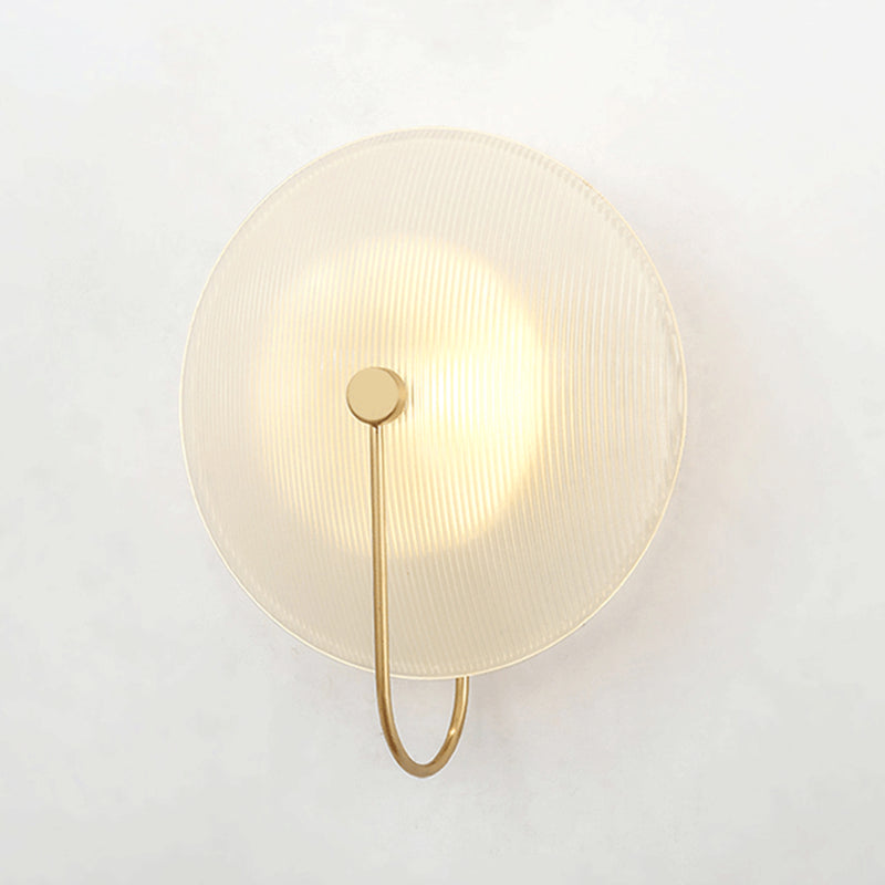 Hedendaagse 1-licht wandkandelcirkelcirkel Glazen wand gemonteerd licht voor woonkamer