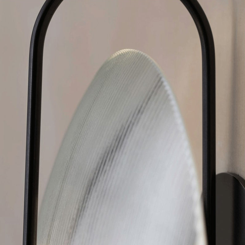 Hedendaagse 1-licht wandkandelcirkelcirkel Glazen wand gemonteerd licht voor woonkamer