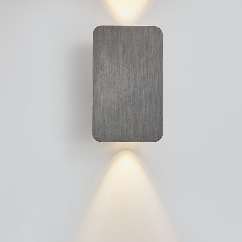 Aluminum Rectangular Wall Light Sconces Postmodern 2 Lights Sconce Light Fixtures for Living Room