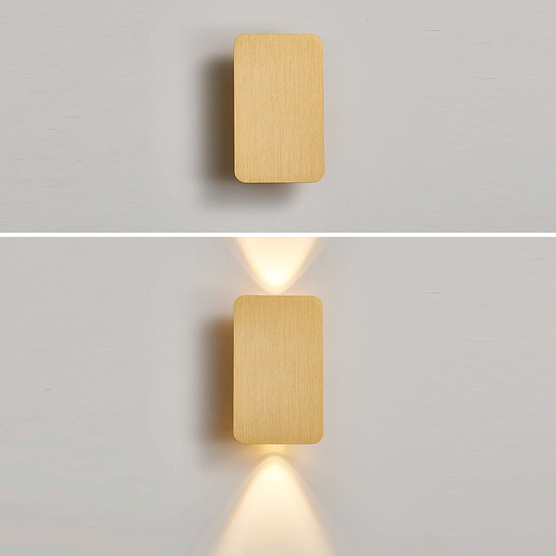 Aluminum Rectangular Wall Light Sconces Postmodern 2 Lights Sconce Light Fixtures for Living Room