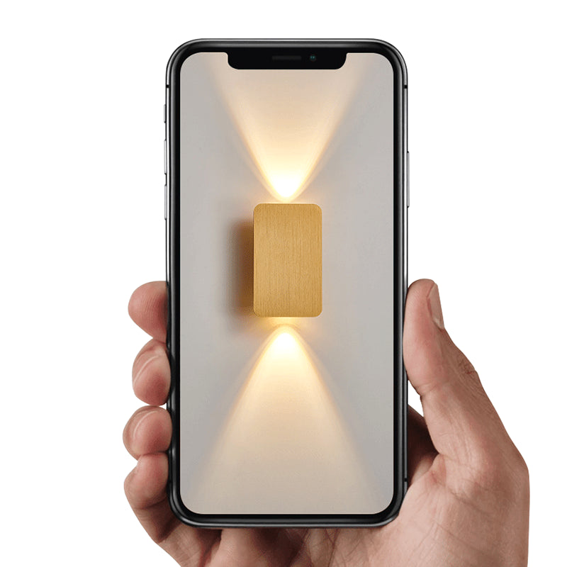 Aluminum Rectangular Wall Light Sconces Postmodern 2 Lights Sconce Light Fixtures for Living Room