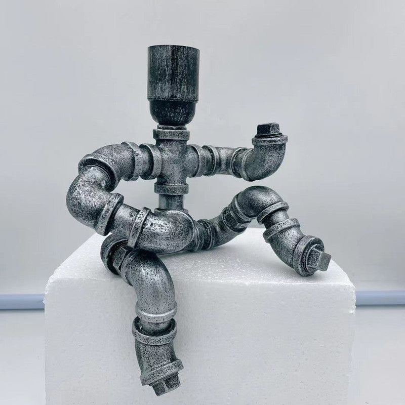 Lampada da comodino per piping creativa industriale a forma di chitarrista a forma di chitarrista per camera da letto per camera da letto