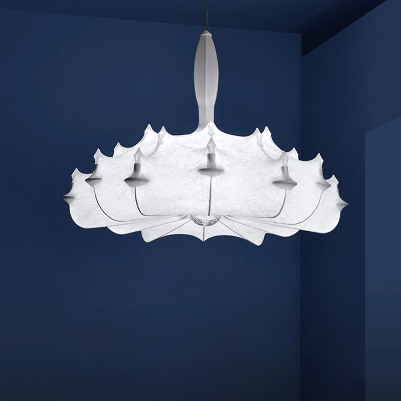 Éclairage pendentif ombré Amélioration du tissu minimaliste salon PLADANT PLANDANT EN BLANC