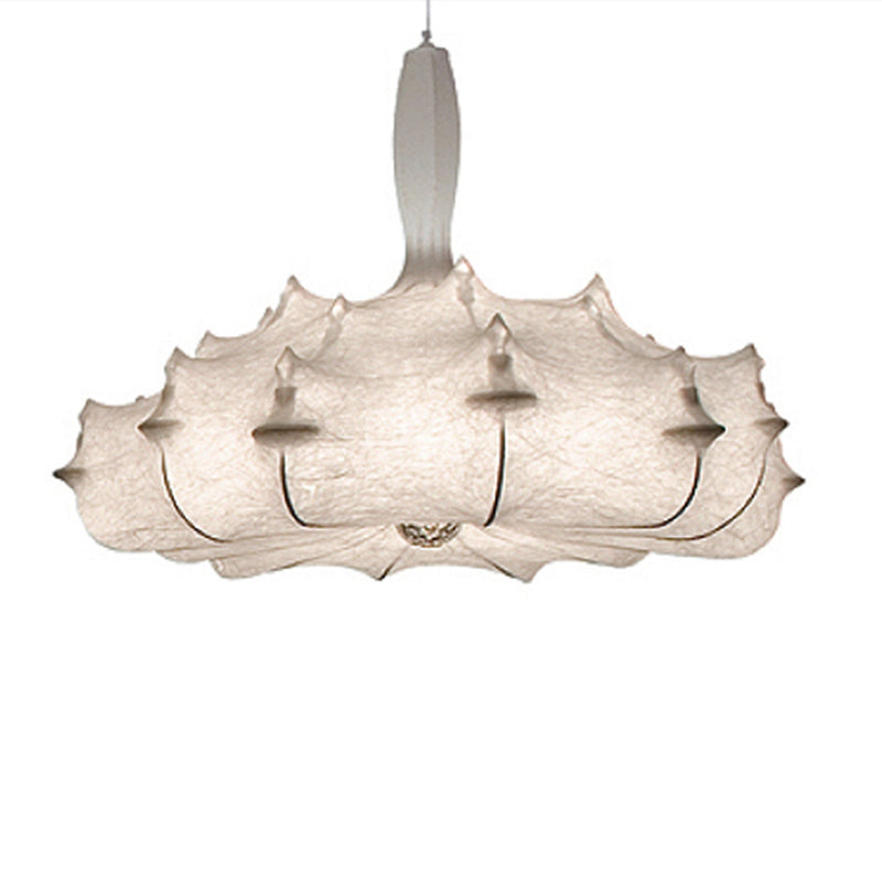 Éclairage pendentif ombré Amélioration du tissu minimaliste salon PLADANT PLANDANT EN BLANC