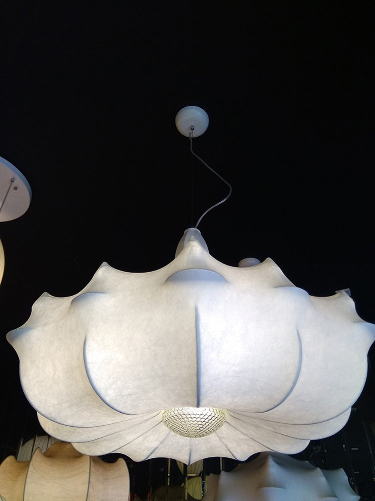 Éclairage pendentif ombré Amélioration du tissu minimaliste salon PLADANT PLANDANT EN BLANC