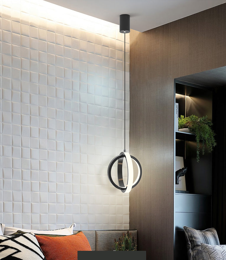 Aluminium LED Hanging Light in Modern Minimalist Style Silicone Globe Pendante Light for Bedroom