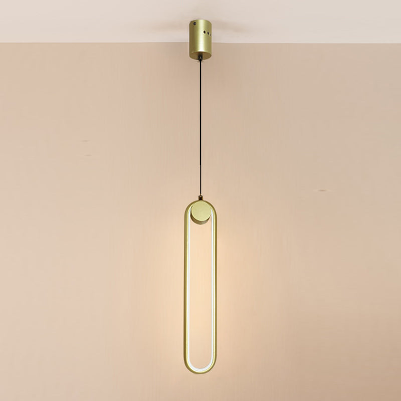 Acrylic Oblong LED Pendant Light in Modern Simplicity Aluminium Hanging Light for Interior Spaces