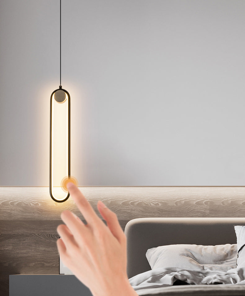 Acrylic Oblong LED Pendant Light in Modern Simplicity Aluminium Hanging Light for Interior Spaces