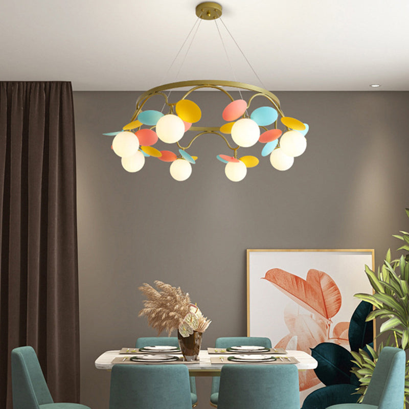 Circle Metal Suspension Lighting Modern Ceiling Suspension Lamp for Bedroom