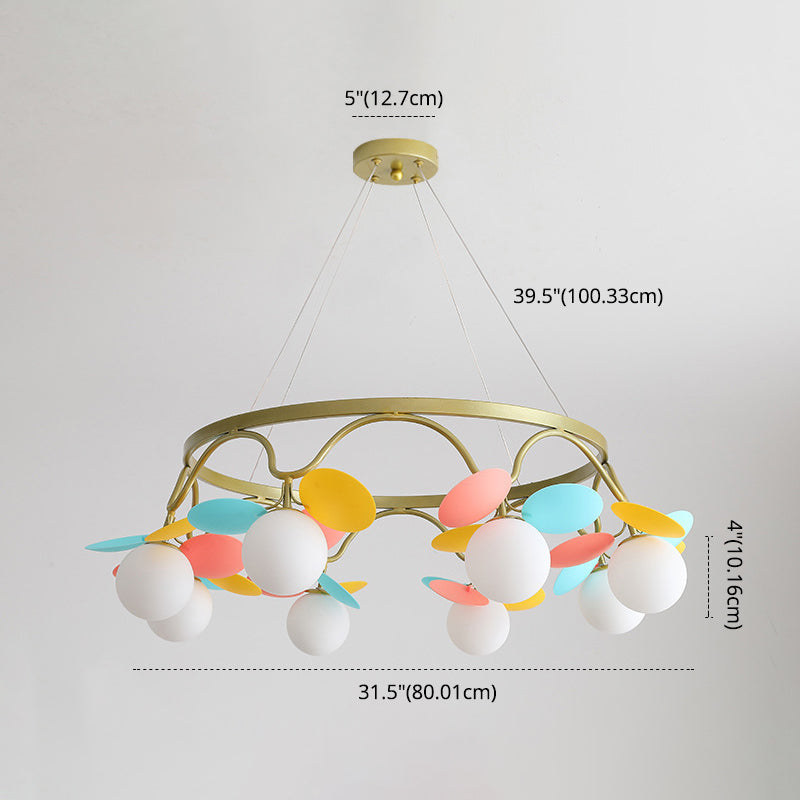 Circle Metal Suspension Lighting Modern Ceiling Suspension Lamp for Bedroom