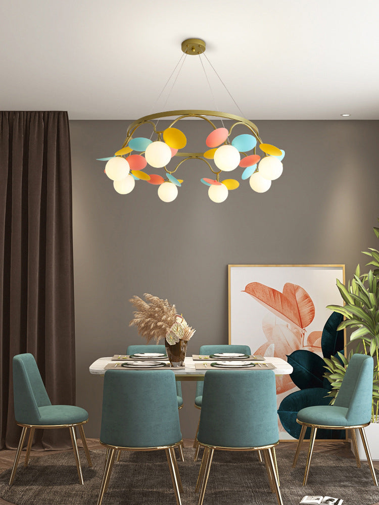 Circle Metal Suspension Lighting Modern Ceiling Suspension Lamp for Bedroom