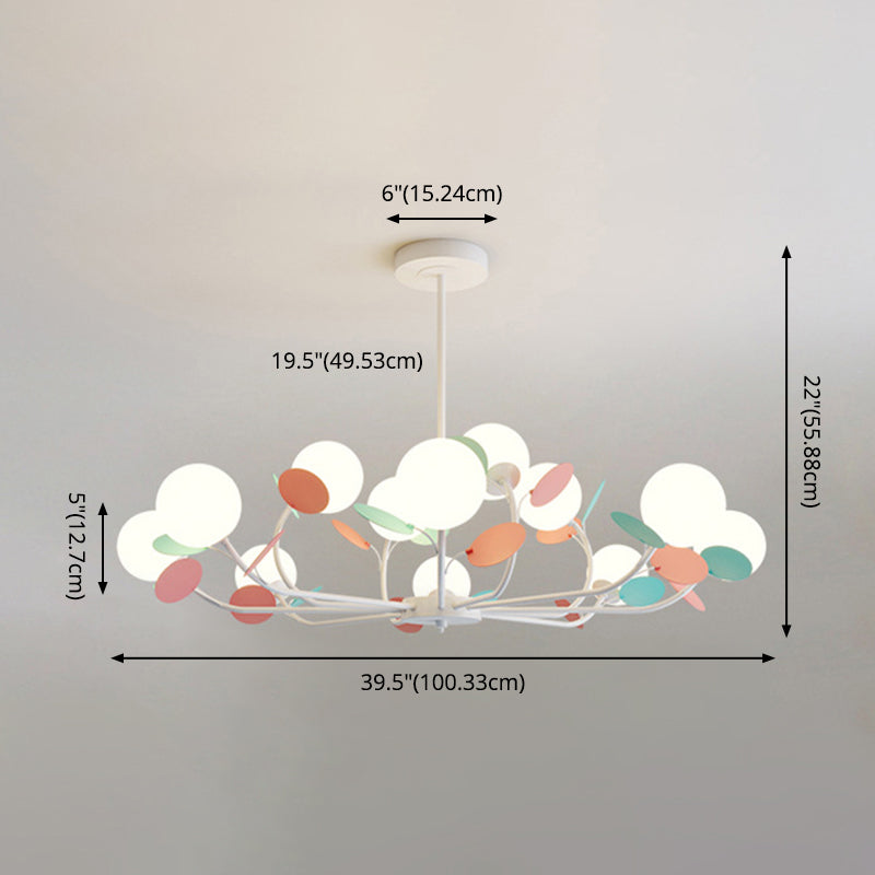 Multicolored Metal Chandelier Pendant Light Sputnik Pendant Light for Bedroom