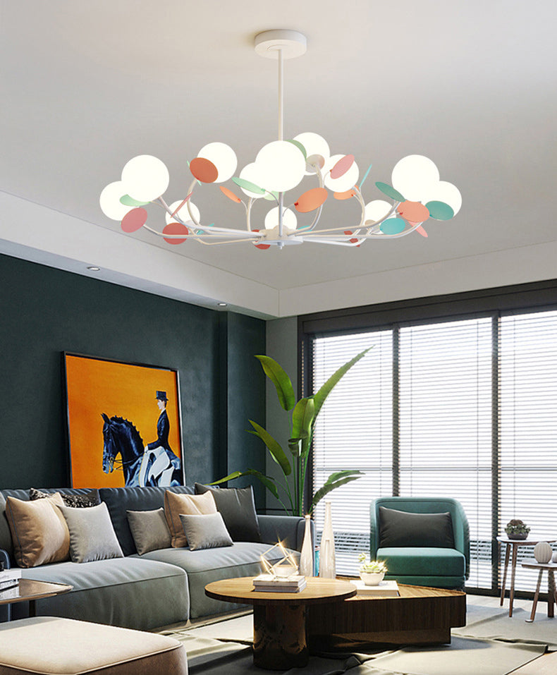 Multicolored Metal Chandelier Pendant Light Sputnik Pendant Light for Bedroom