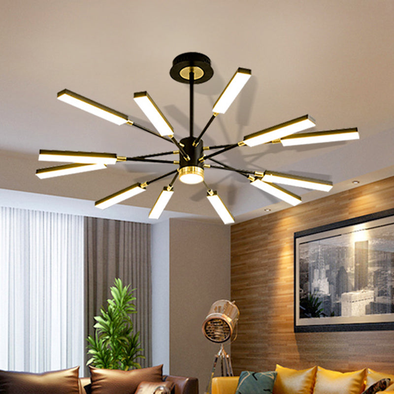 Metal Starburst Hanging Light Fixture Minimalist Style LED Suspended Lighting Fixture