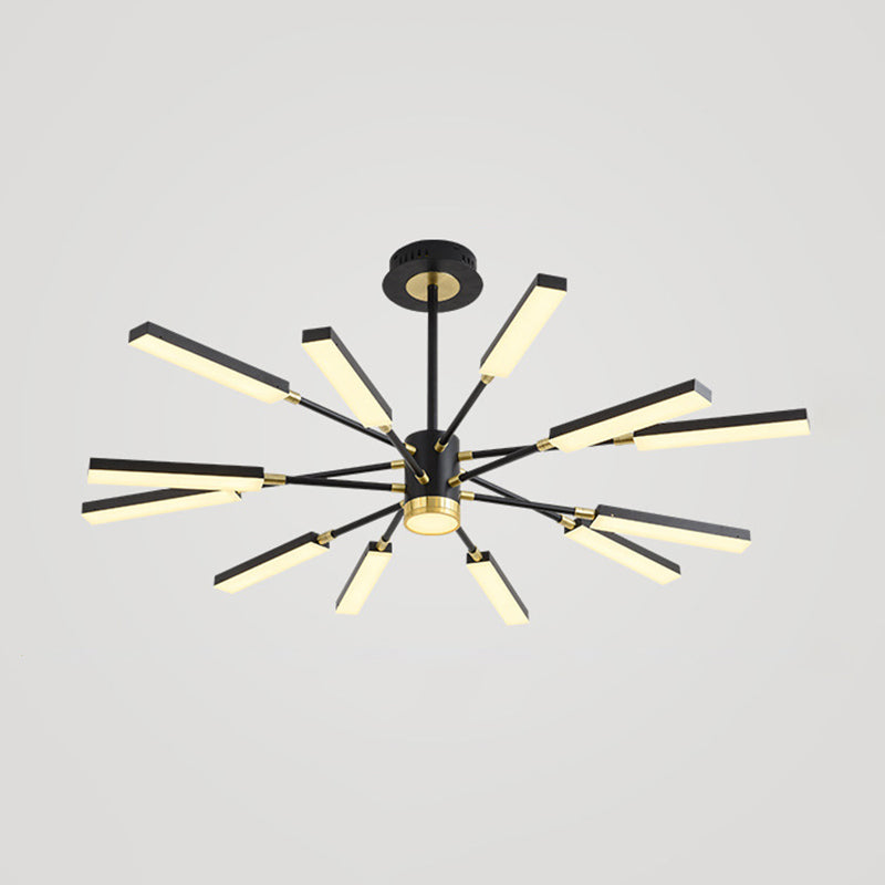 Metal Starburst Hanging Light Fixture Minimalist Style LED Suspended Lighting Fixture