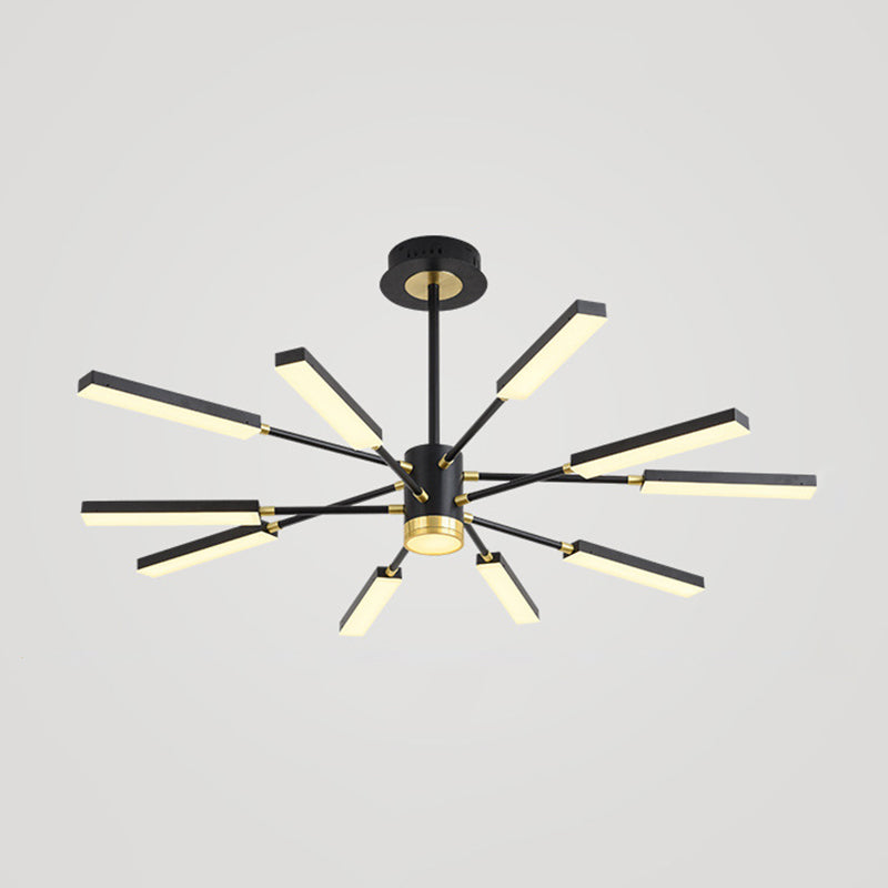 Metal Starburst Hanging Light Fixture Minimalist Style LED Suspended Lighting Fixture