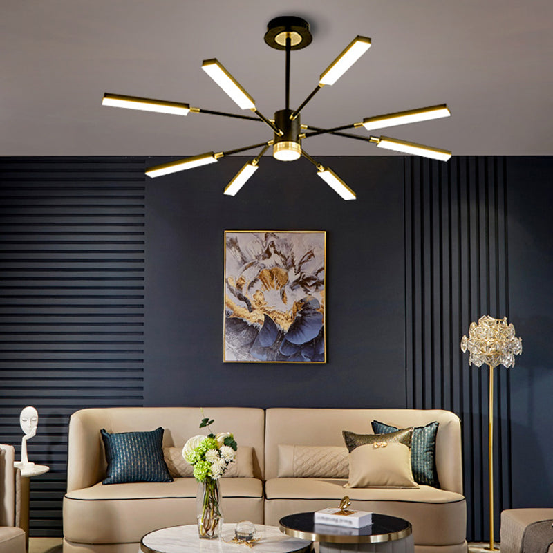 Metal Starburst Hanging Light Fixture Minimalist Style LED Suspended Lighting Fixture