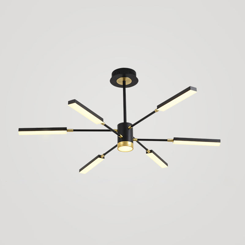 Metal Starburst Hanging Light Fixture Minimalist Style LED Suspended Lighting Fixture