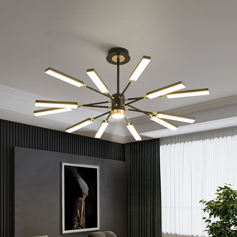 Metal Starburst Hanging Light Fixture Minimalist Style LED Suspended Lighting Fixture