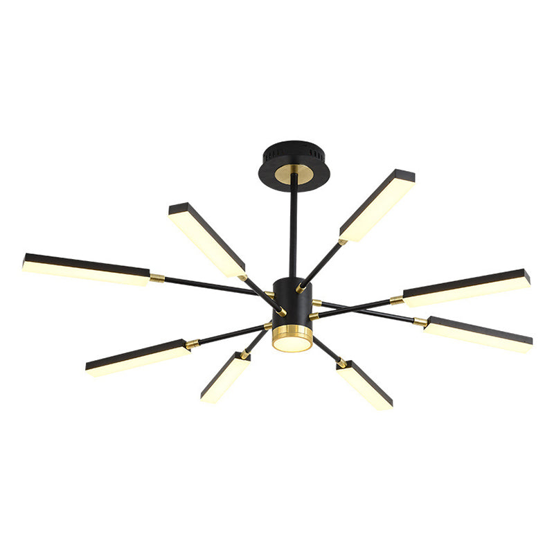 Metal Starburst Hanging Light Fixture Minimalist Style LED Suspended Lighting Fixture
