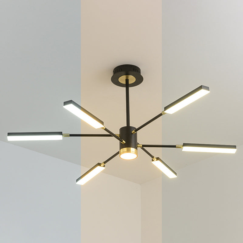 Metal Starburst Hanging Light Fixture Minimalist Style LED Suspended Lighting Fixture