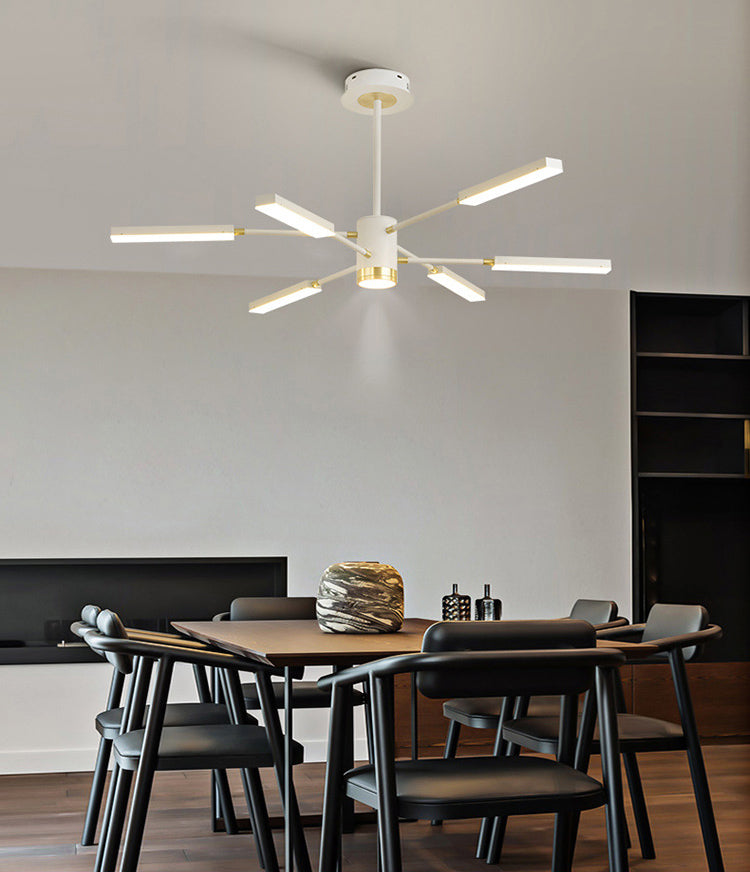 Metal Starburst Hanging Light Fixture Minimalist Style LED Suspended Lighting Fixture