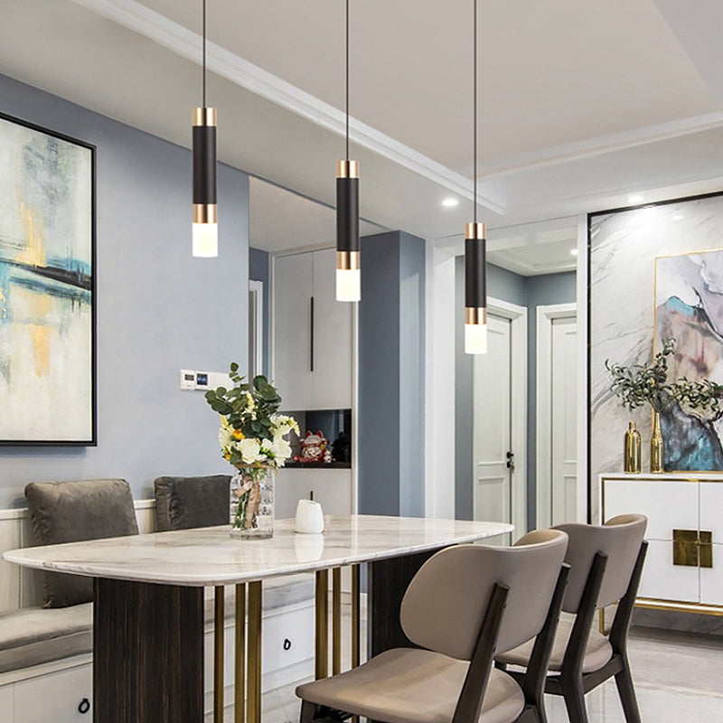 Plafonnage suspendu à suspension LED minimaliste suspension cylindrique suspension