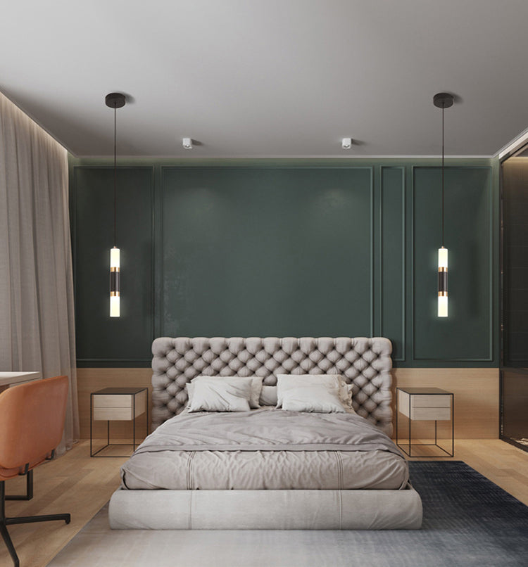 Plafonnage suspendu à suspension LED minimaliste suspension cylindrique suspension