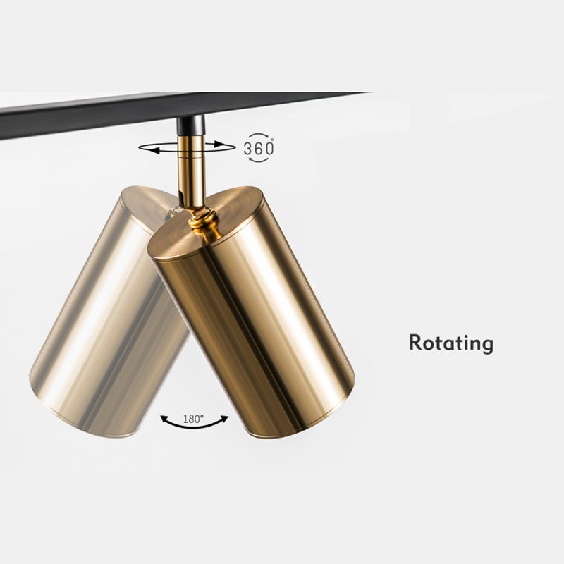 Cilindros Luz de techo colgante Simplicidad Estilo de metal Metal Black Island Light