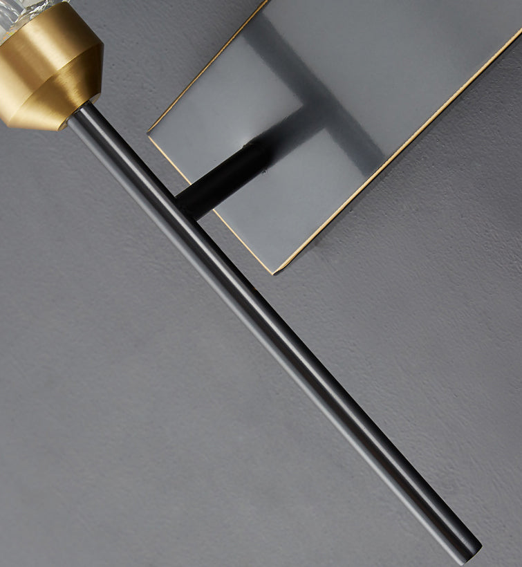 Schwarzsteinförmige Leuchtenleuchte Einfachheitstil Kristallwandhalterung Leuchte Leuchte